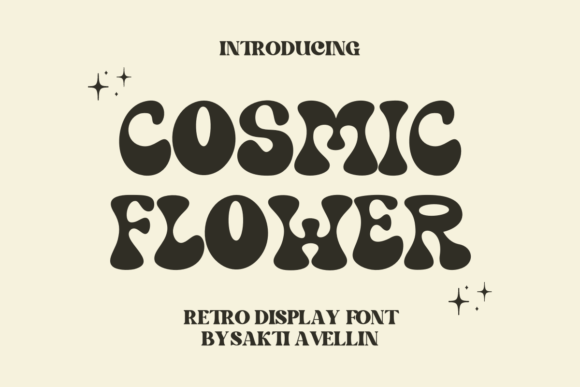 Cosmic Flower: Retro Charm for Modern Design