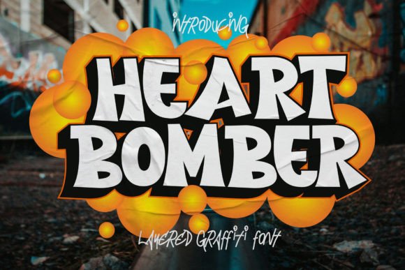 Heart Bomber: Bold Graffiti Typography for Urban Design
