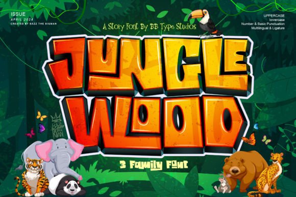 Jungle Wood: A Bold Display Typeface for Primal Design Impact